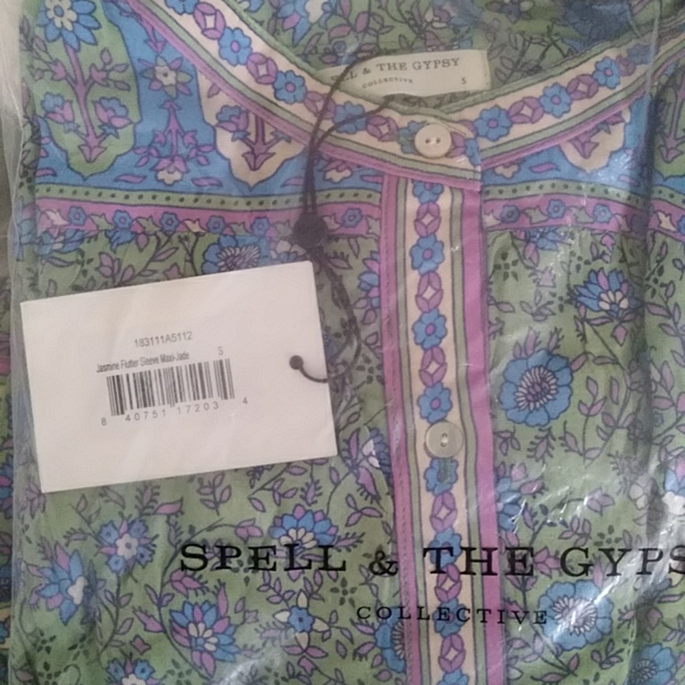 Jasmine Jade Flutter Sleeve Dress Spell Designs S - Picture 12 of 15